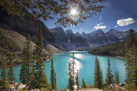 Descargar Gratis Lago Moraine Banff De Las Montañas Rocosas Canadá