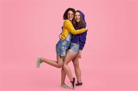 best friends hugging and smiling stock image image of color laughing 151411333