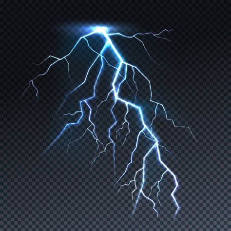Realistic Lightning Bolt Vector At Collection Of