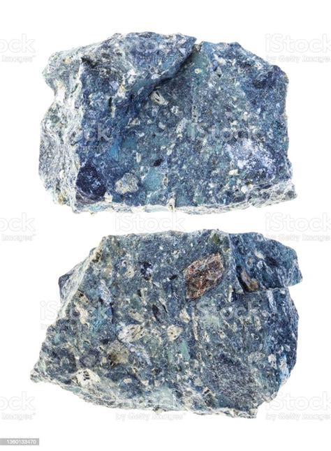 Set Of Kimberlite Stones Cutout On White Stock Photo Download Image