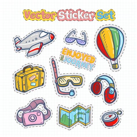 Premium Vector Vector Sticker Patches Set