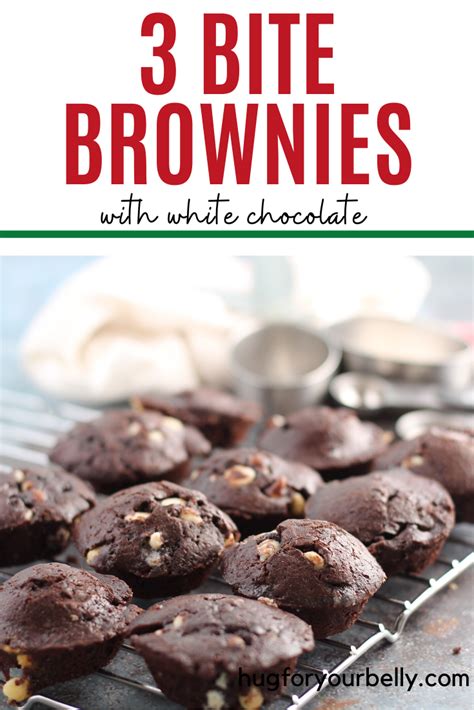 Fudgy Brownie Bites With White Chocolate Hug For Your Belly