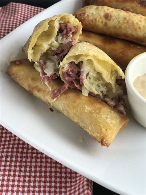 Air fryer simple grilled american cheese sandwich is easy to make and is hands off. Air Fryer Reuben Egg Rolls Recipe