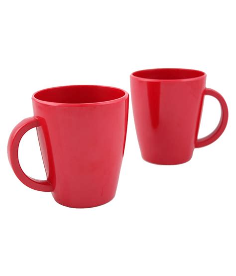 luxe odourless red melamine coffee mugs  pcs buy