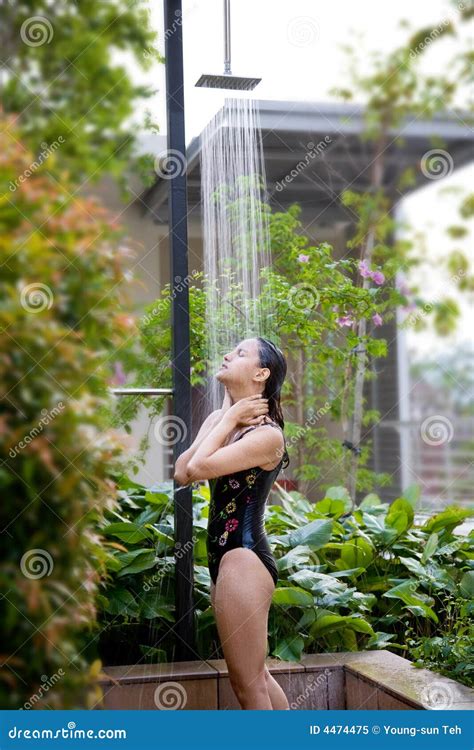 Woman Taking Shower Royalty Free Stock Photo Image 4474475