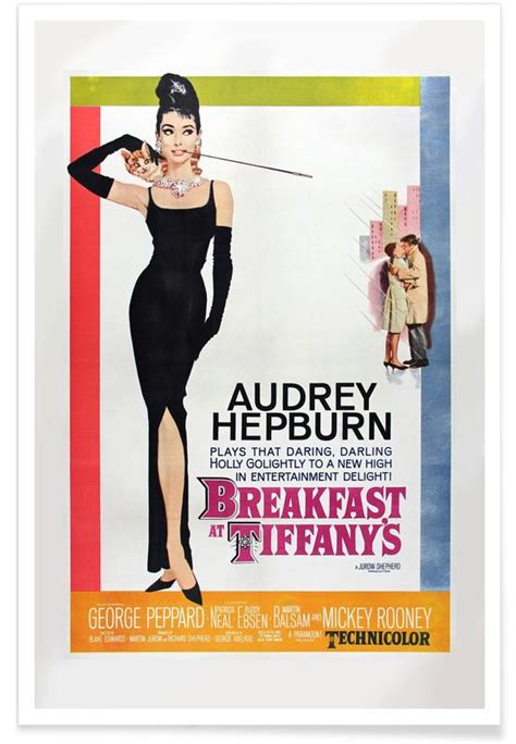 ‘breakfast At Tiffanys Retro Movie Poster Poster Juniqe