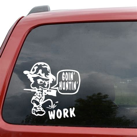 Car Styling For Piss On Work Going Hunting Car Truck Window Decor Vinyl