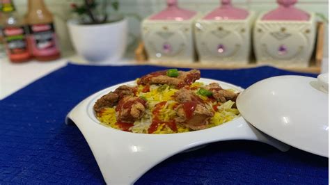 Arabian Rice Kfc Style Arabia Rice With Pop Corn Chicken Popcorn
