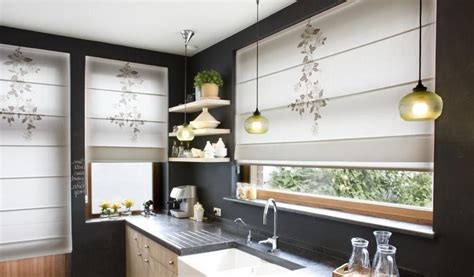 Modern Kitchen Curtains Trend For Modern Kitchen Window Blinds With Beautiful Floral Modern