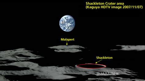 Jaxa Lack Of Exposed Ice Inside Lunar South Pole Shackleton Crater