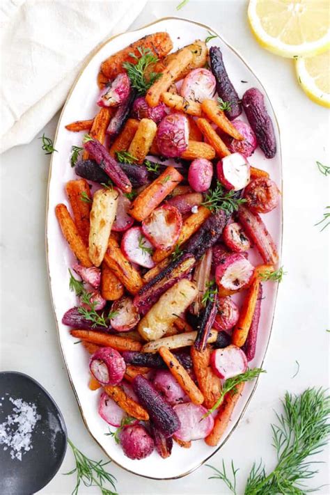 Roasted Radishes And Carrots With Compound Butter Its A Veg World