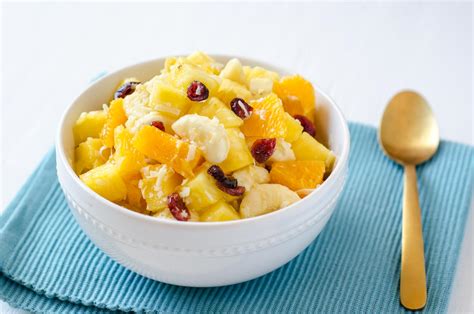 Mac and cheese was always a request, and so was five cup fruit salad, otherwise known as ambrosia salad. Healthy Ambrosia Salad | SignatureMD