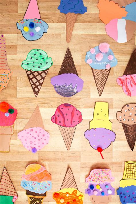 How To Make Cute Paper Ice Cream Cone Crafts