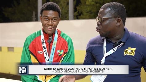 Guyana News Room Carifta Games 2023 ‘i Did It For My Mother’ Gold Medallist Javon Roberts