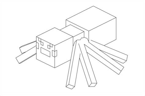 Minecraft Spider Coloring Sheet