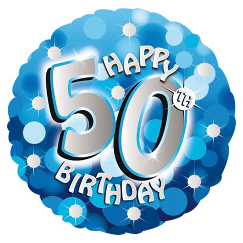 Blue Sparkle Age 50 50th 18 Birthday Helium Foil Balloon Ebay