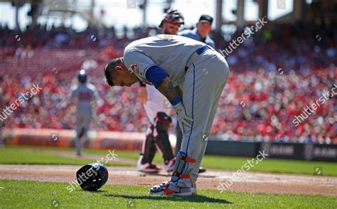 New York Mets Wilson Ramos Reacts Editorial Stock Photo Stock Image