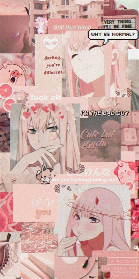 Zero two ditf (note i am not an expert by any means, and this is my first ever custom wallpaper that i've made.) Pin by Sonya Gamer on Мило in 2020 | Pink wallpaper anime ...