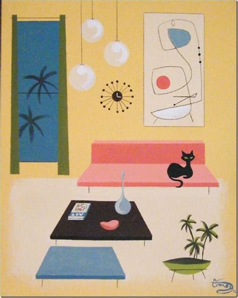 Mid Century Art Retro Retro Art