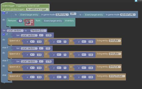 How To Make A Block Drop Random Things Mcreator