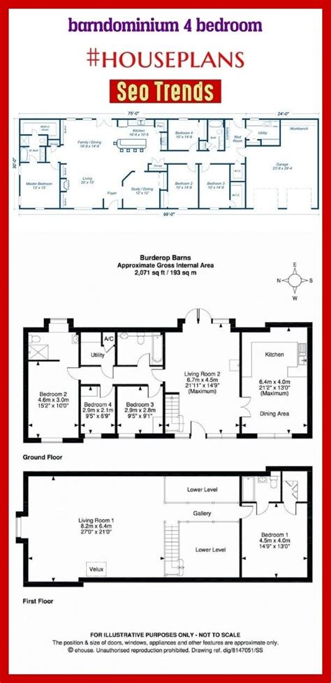 Barndominium 4 bedroom #houseplans #seo #blog #niches # ...