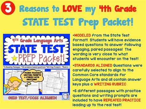 4th Grade State Test Prep For Reading Ohioccss Aligned Amped Up
