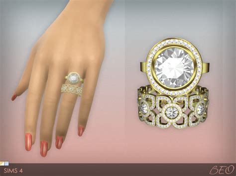 Diamond Rings Set At Beo Creations Sims 4 Updates