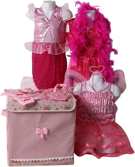 Girls Classic Pretty Pink Princess Dress Up Trunk Size 24