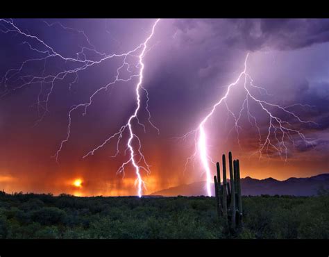 Lightning Stikes In The Arizona Desert Storm Chaser Captures