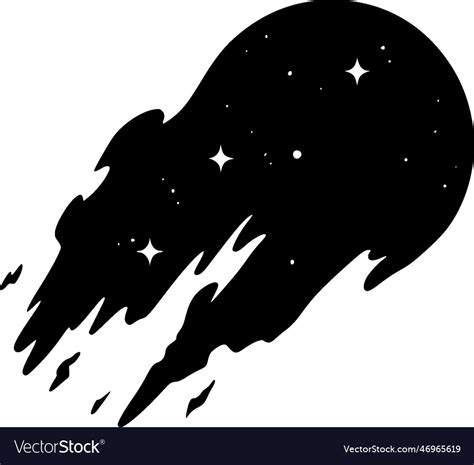 Comet Silhouette 2 Royalty Free Vector Image Vectorstock