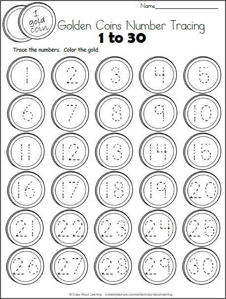 Numbers 1 30 Worksheets For Kindergarten Primary School Maths Worksheets