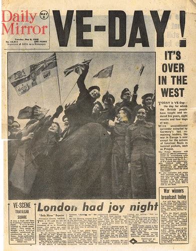 The following alternative links are available mirror #1 (provided by /u/advink). Daily Mirror May 8th 1945 | page 1. | Andy Lawrence | Flickr