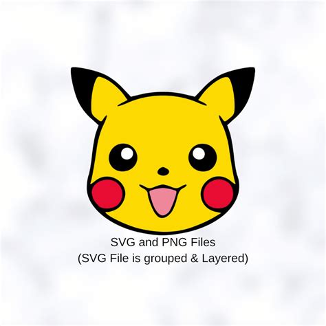 Pikachu Svg Pokemon Svg Grouped Svg Layered Svg Cricut Etsy