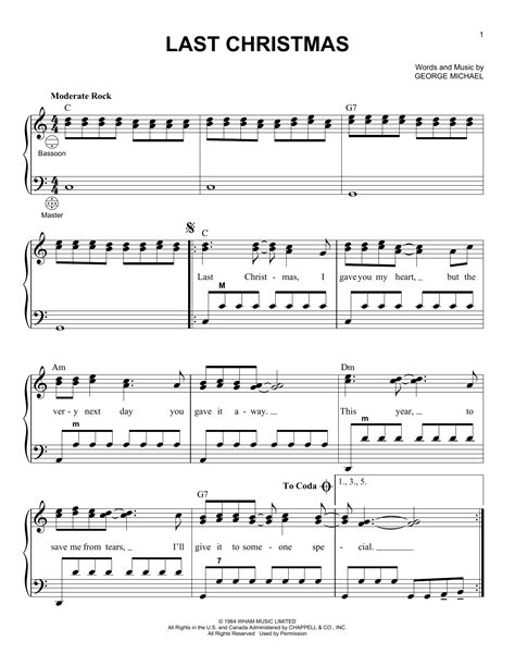 Last christmas is a song sung by the pop duo wham! Last Christmas | Sheet Music Direct