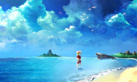 720p Descarga Gratis Playa De Anime Playa Anime Niña Verano Isla
