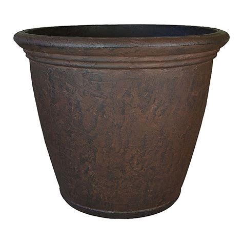 Sunnydaze Anjelica Outdoor Flower Pot Planter Rust 16 Inch Single