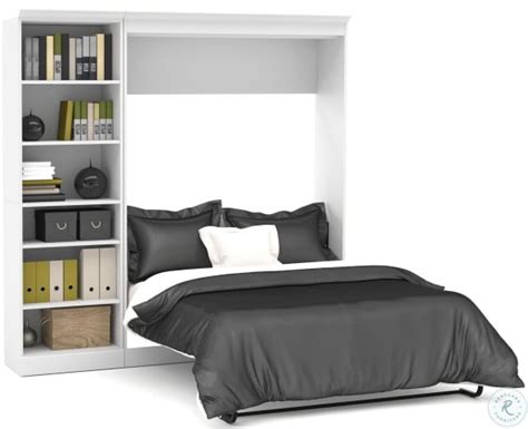 Versatile White 84 Full Wall Bed 40890 17 Bestar