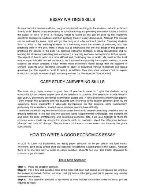 Essay Writing Skills The 8 Step Approach Pdf Argument Understanding