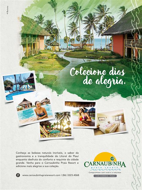 Anúncio - Carnaubinha Praia Resort on Behance Creative Poster Design