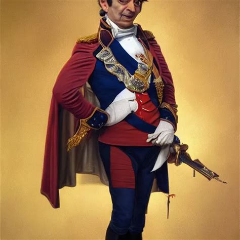 A Portrait Of Mr Bean As Napoléon Bonaparte Detailed Stable Diffusion