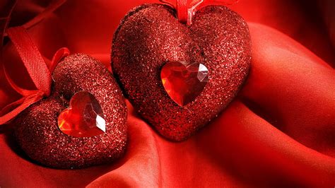 Two Hearts Red Os Love Heart Hd Wallpaper Peakpx