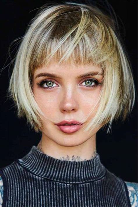 Chin Length Haircuts With Bangs Rockwellhairstyles