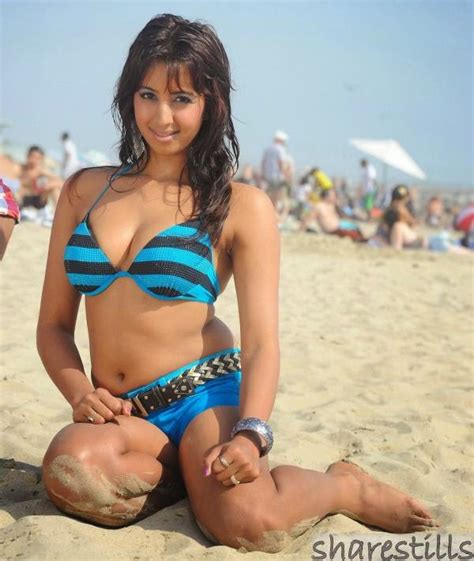 South Indian Actress Sanjana Galrani Spicy Bikini Stills In Short Pant