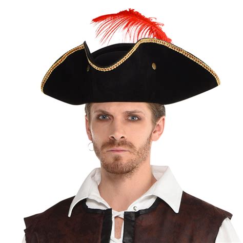 Party City Tricorn Pirate Hat For Adults Halloween Costume Accessory