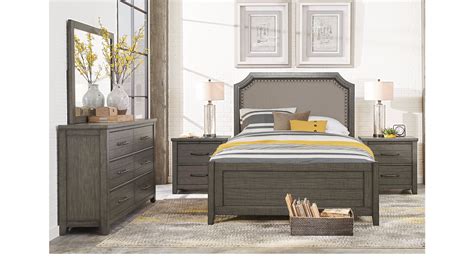 Find bedroom furniture sets at wayfair. Queen Bedroom Sets - Rooms To Go - Urban Plains Gray 7 Pc ...