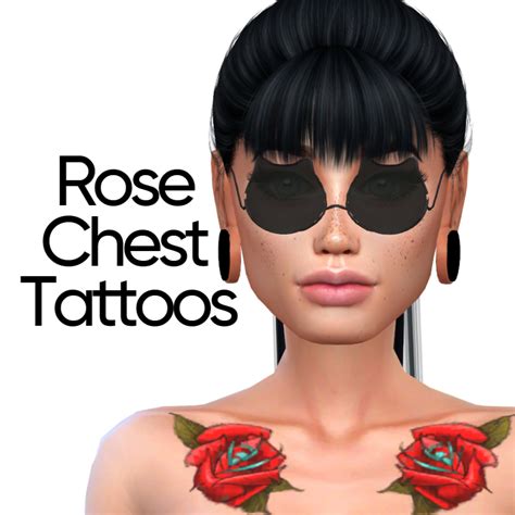 Rose Chest Tattoos The Sims 4 Create A Sim Curseforge
