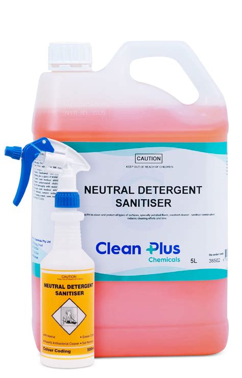Neutral Detergent Sanitiser Clean Plus Chemicals