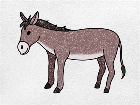 How To Draw A Donkey Helloartsy