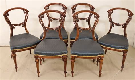 Set Of Six Victorian Walnut Dining Chairs Antiques Atlas