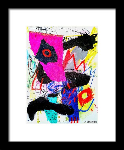 Fine Art Framed Print Featuring The Mixed Media Kaboom Love By Janis